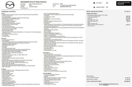 2025 Mazda CX-5 2.5 Turbo Premium