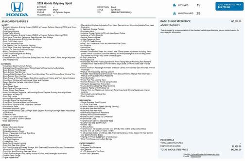 2024 Honda Odyssey Sport
