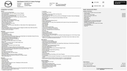2025 Mazda CX-50 2.5 S Select Package
