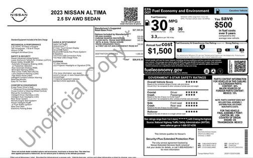 Gun Metallic 2023 Nissan Altima 2.5 SV