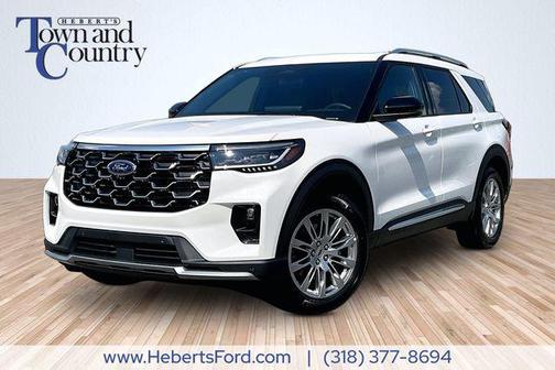 Star White Metallic Tri-Coat 2026 Ford Explorer Platinum