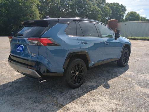 Cavalry Blue / Midnight Black Metallic 2024 Toyota RAV4 Hybrid XSE