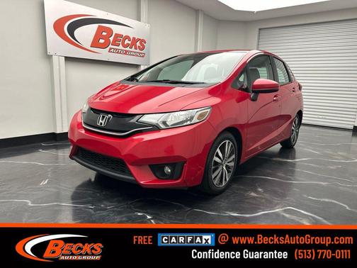 Red 2015 Honda Fit EX