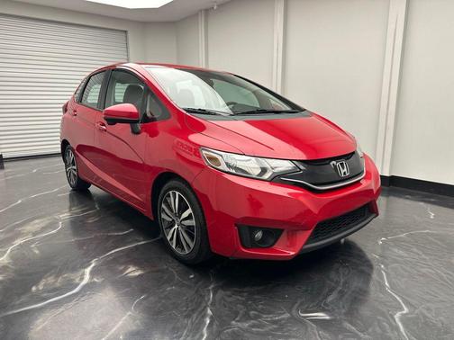Red 2015 Honda Fit EX
