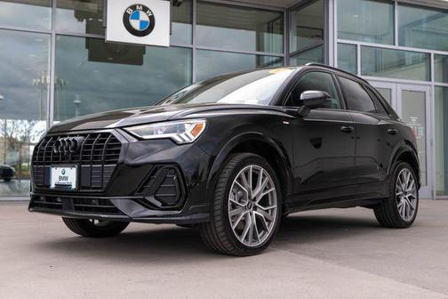 Black Metallic 2025 Audi Q3 45 S line Premium Plus