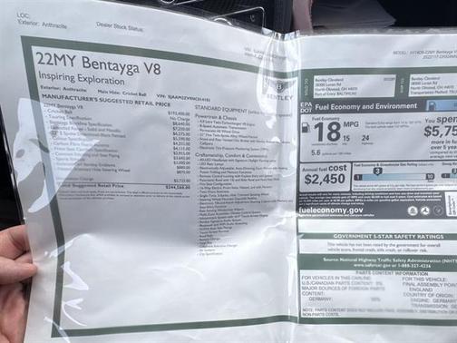 2022 Bentley Bentayga V8