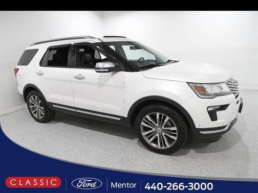 White Platinum Tri-Coat Metallic 2018 Ford Explorer Platinum