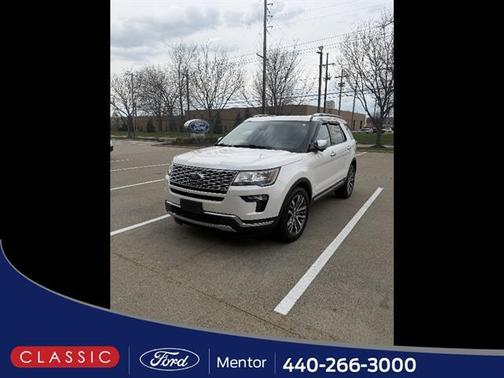 White Platinum Tri-Coat Metallic 2018 Ford Explorer Platinum