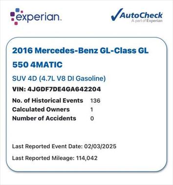 2016 Mercedes-Benz GL-Class GL 550 4MATIC AWD 4dr SUV
