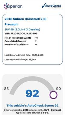 2018 Subaru Crosstrek 2.0i Premium
