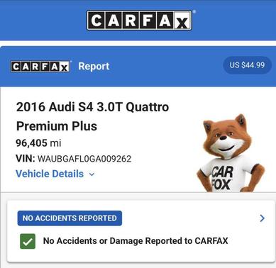 Black 2016 Audi S4 3.0T quattro Premium Plus AWD 4dr Sedan 7A