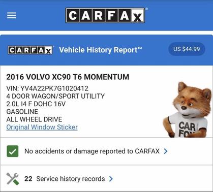 2016 Volvo XC90 T6 Momentum