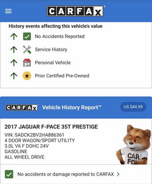 2017 Jaguar F-PACE 35t Prestige