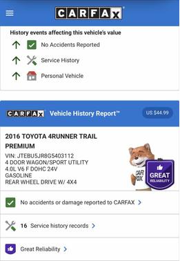 2016 Toyota 4Runner Trail Premium