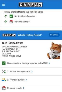 2016 Honda Fit LX