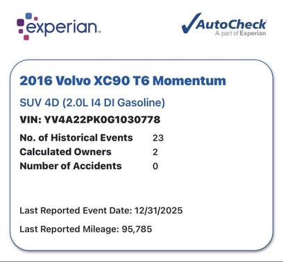 2016 Volvo XC90 T6 Momentum
