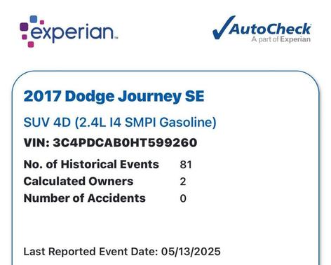 2017 Dodge Journey SE