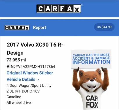 Black 2017 Volvo XC90 T6 R-Design