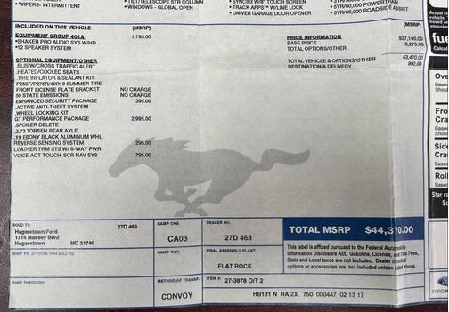 White 2017 Ford Mustang GT Premium