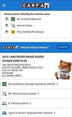 2015 Land Rover Range Rover Evoque Pure Plus