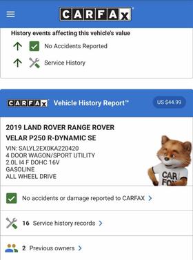 2019 Land Rover Range Rover Velar P250 S R-Dynamic