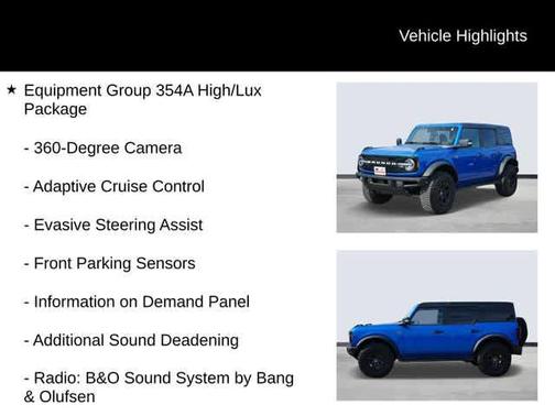 Velocity Blue Metallic 2024 Ford Bronco Wildtrak