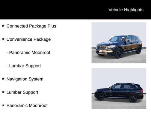 Black Sapphire Metallic 2021 BMW X3 xDrive30i