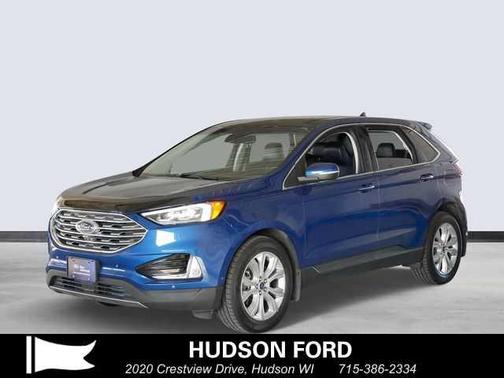 Atlas Blue Metallic 2020 Ford Edge Titanium