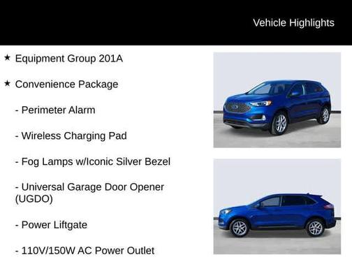 Atlas Blue Metallic 2023 Ford Edge SEL