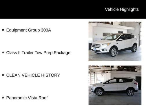 White Platinum Metallic Tri-Coat 2017 Ford Escape Titanium