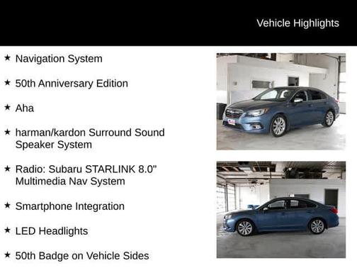 Heritage Blue Metallic 2018 Subaru Legacy Limited