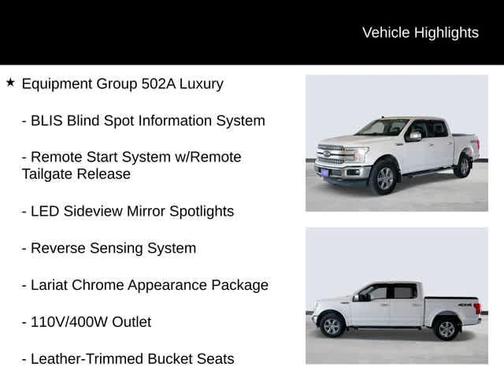 White Platinum Metallic Tri-Coat 2019 Ford F-150 Lariat