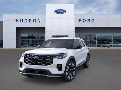 Star White Metallic Tri-Coat 2026 Ford Explorer Platinum