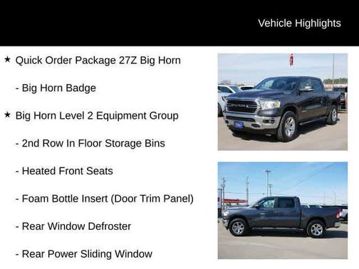 Granite Crystal Metallic Clearcoat 2021 RAM 1500 Big Horn/Lone Star