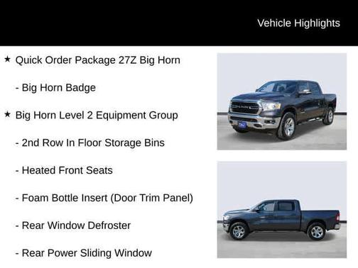 Granite Crystal Metallic Clearcoat 2021 RAM 1500 Big Horn/Lone Star