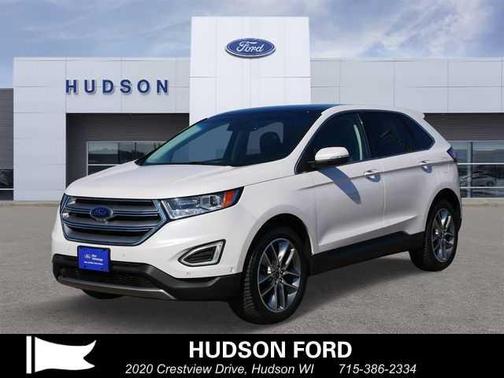 White Platinum Metallic Tri-Coat 2017 Ford Edge Titanium