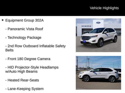 White Platinum Metallic Tri-Coat 2017 Ford Edge Titanium