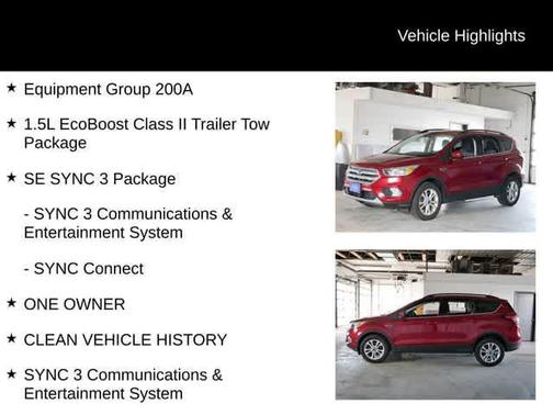 Ruby Red Metallic Tinted Clearcoat 2018 Ford Escape SE