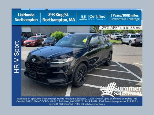 Black 2024 Honda HR-V Sport