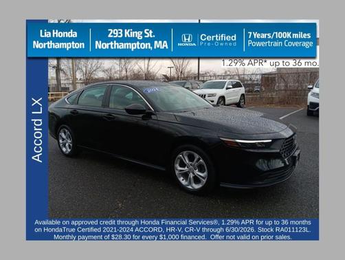 Crystal Black Pearl 2024 Honda Accord LX