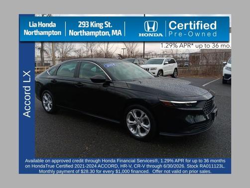Crystal Black Pearl 2024 Honda Accord LX