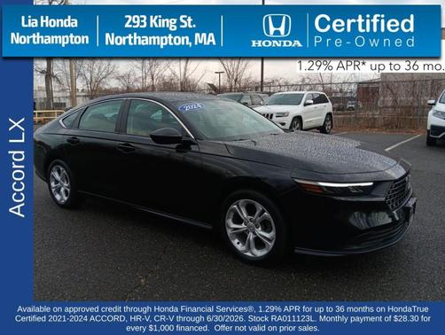 Crystal Black Pearl 2024 Honda Accord LX