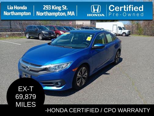 Aegean Blue Metallic 2018 Honda Civic EX-T