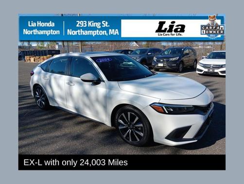 Platinum White 2024 Honda Civic EX-L