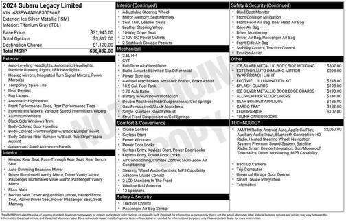 2024 Subaru Legacy Limited