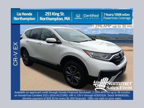 Platinum White Pearl 2022 Honda CR-V EX