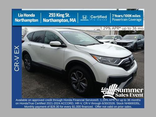 Platinum White Pearl 2022 Honda CR-V EX