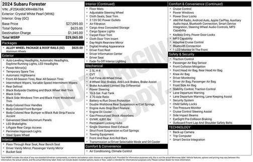 2024 Subaru Forester Base (CVT)