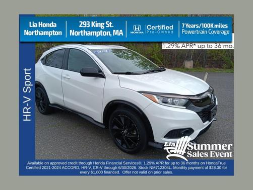 Platinum White Pearl 2022 Honda HR-V Sport