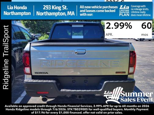 Solar Silver Metallic 2026 Honda Ridgeline TrailSport